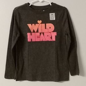 Old Navy wild heart long sleeve tee
